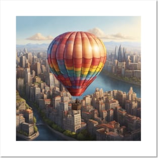 Air Balloon Sky Vintage Travelling Aircraft Since Posters and Art